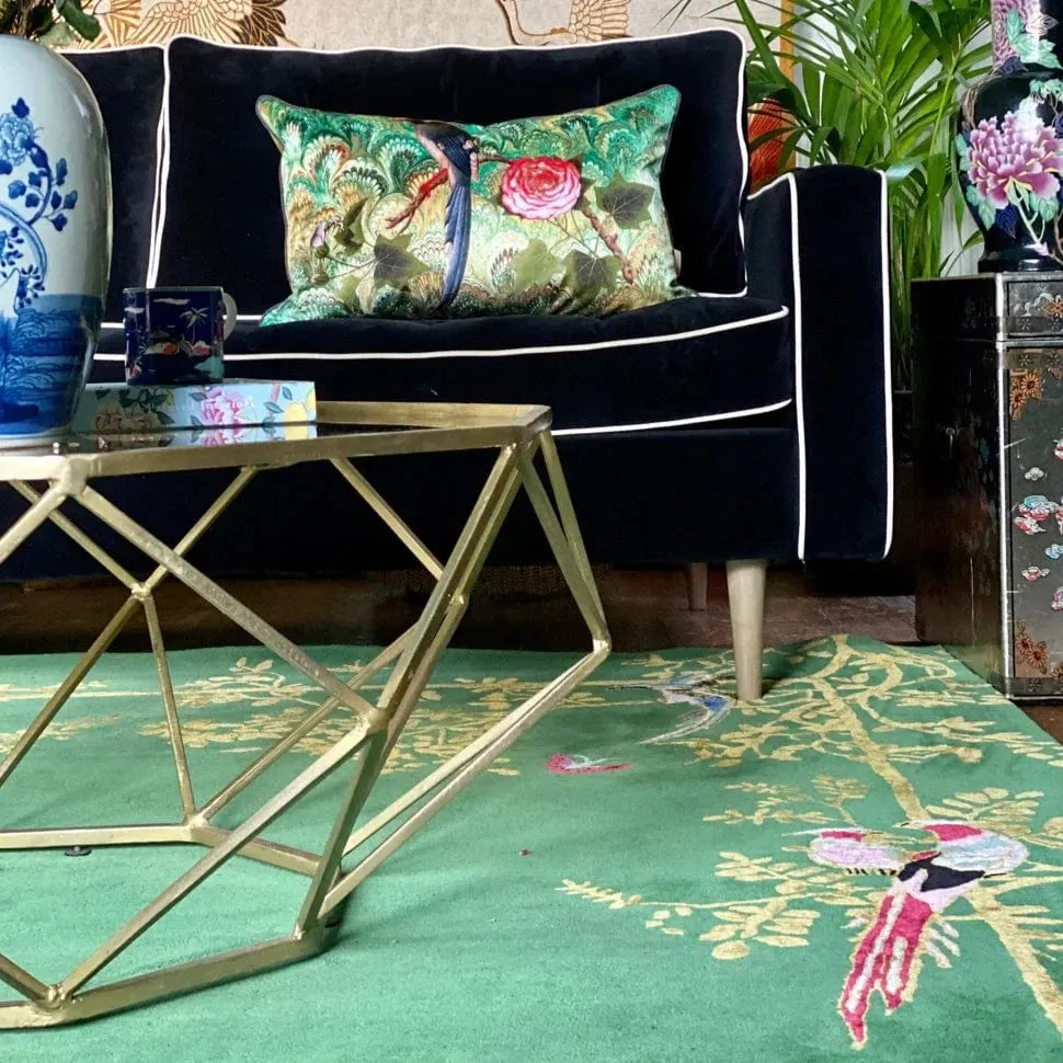 Jardin De Orient Green Hand Tufted 274 x 183cm Rug
