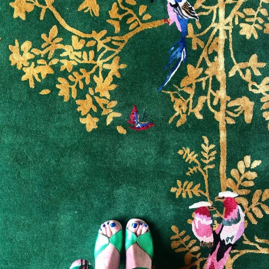 Jardin De Orient Green Hand Tufted 274 x 183cm Rug
