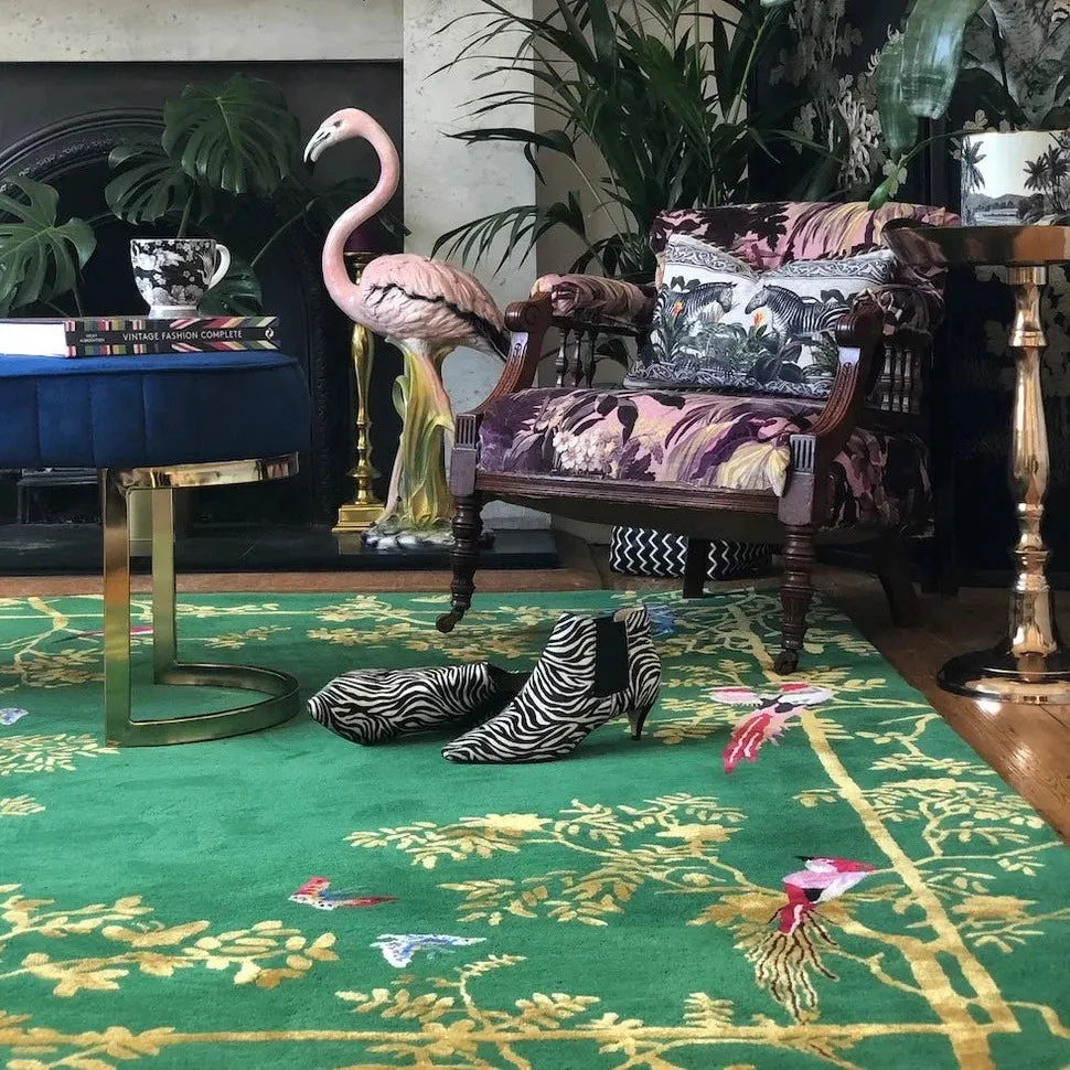 Jardin De Orient Green Hand Tufted 274 x 183cm Rug
